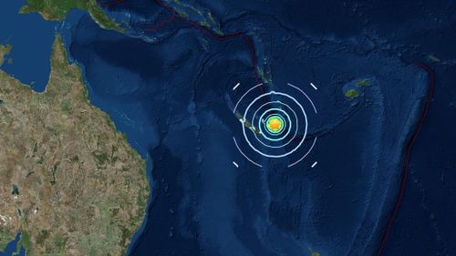 The earthquake's epicentre (Image: US Geological Survey)