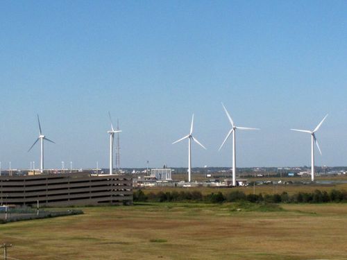 Wind power is a form of clean energy, like solar. (AP Photo/Wayne Parry)