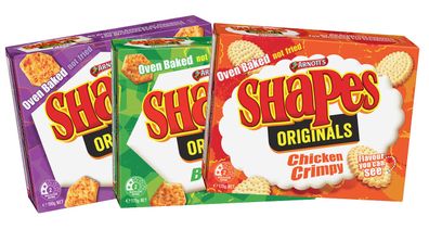 Arnott's Shapes: Pizza, Barbecue, Chicken Crimpy