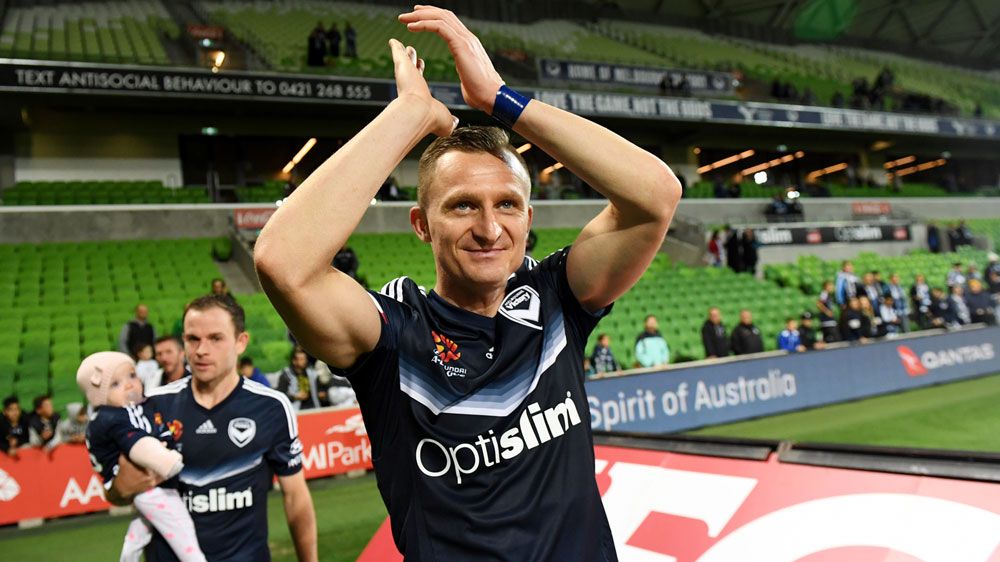 Melbourne Victory striker Besart Berisha delights in hitting A-League ton