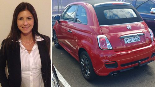 Ms Haddad was last seen in her red Fiat the day before her body was found in the Lane Cove River. Picture: Supplied