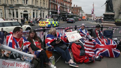 Well-wishers are already camping out in Windsor. (AAP)