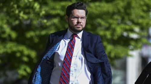 Bruce Lehrmann arriving at the ACT Supreme Court on day 9 of his rape trial.