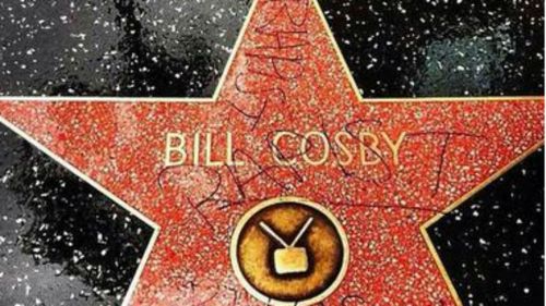 Vandal scrawls 'rapist' on Cosby Hollywood star