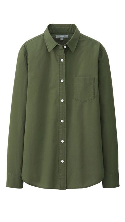 <p><a href="http://www.uniqlo.com/au/" target="_blank">Cotton Longsleeve Shirt, $39.90, Uniqlo</a></p>