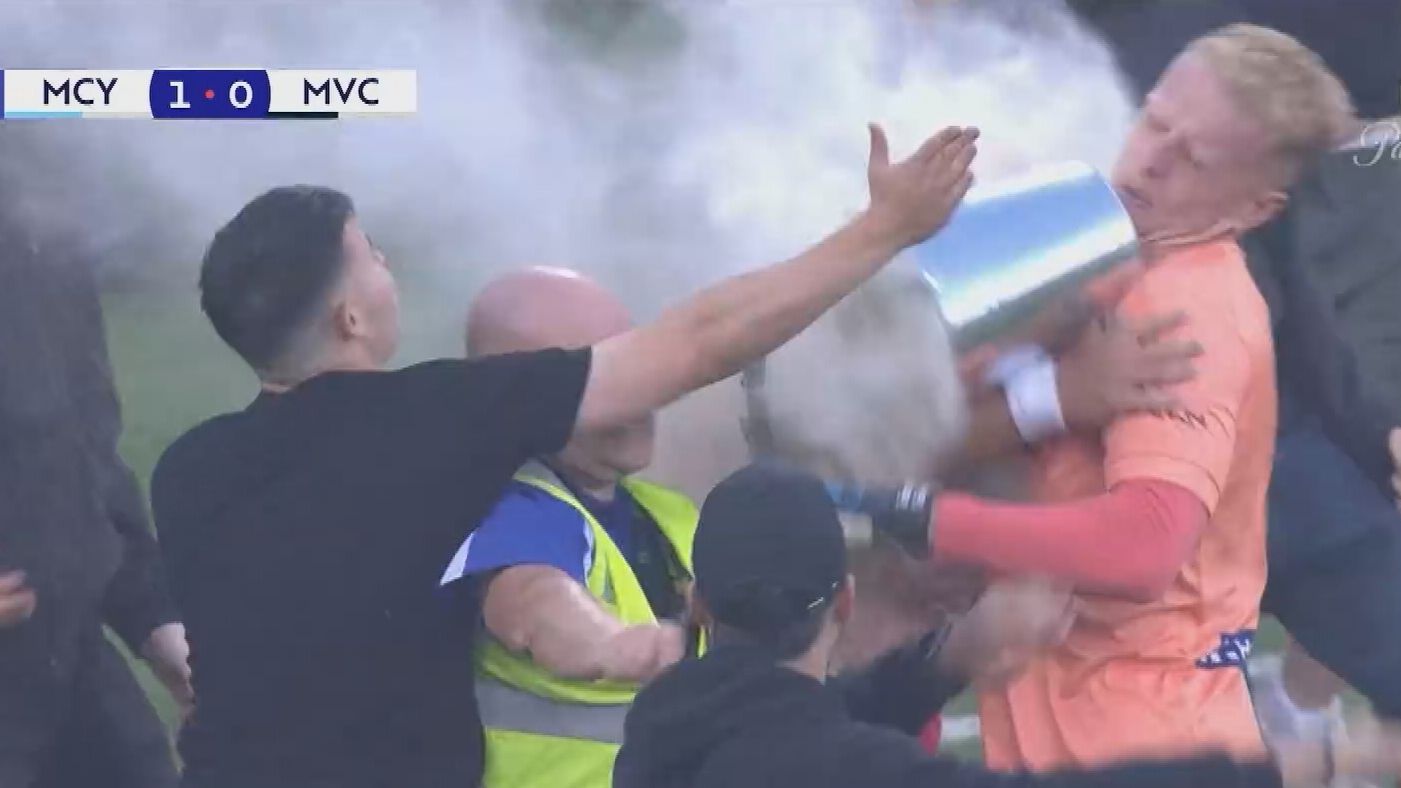 Melbourne City goalkeeper Tom Glover suffers 'severe lacerations' as fans storm A-League game
