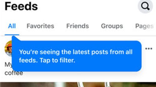 Facebook's redesign includes a new feeds tab.