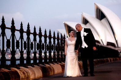 Michelle and Matthew on their wedding day