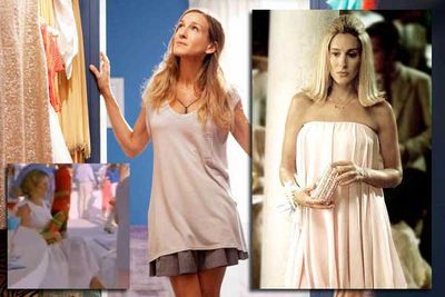 The fifth season of <i>Sex and the City</i> saw fashionista Carrie Bradshaw trade clothes-nobody-would-ever-wear-in-real-life for curtains-nobody-would-ever-wear-as-clothes-in-real-life. This was all until the bump became too much and she acted out the remainder of her scenes in a chair, inexplicably holding children's toys.