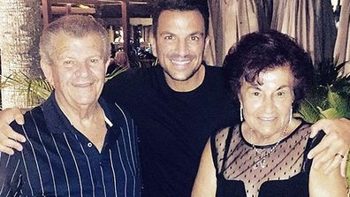 Peter Andre with his parents Savvas and Thea.