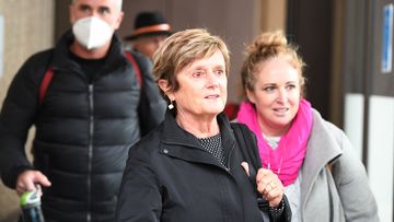 Sue Strath, a former childcare colleague of Lynette Dawson, leaves the NSW Supreme Court after giving evidence at the murder trial of Chris Dawson.  Photo Peter Rae. Tuesday 24 May, 2022