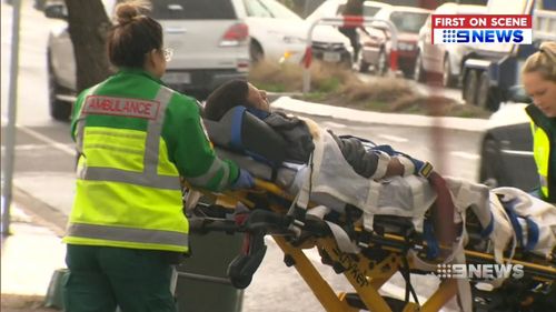 The man was taken to hospital after his arrest. Picture: 9NEWS