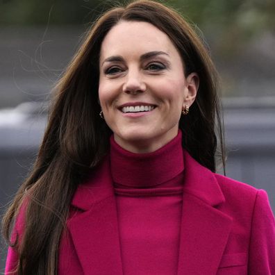 Kate, Princess of Wales, arrives to visit Windsor Foodshare in Windsor, together with Prince William on Thursday, Jan. 26, 2023 