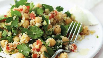 Anjum Anand's herby quinoa and chickpea salad
