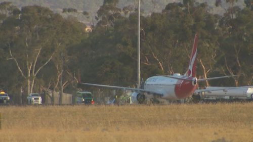 Gusts of up to 72km/h near the airport forced flight QF691 to divert to the Edinburgh RAAF base