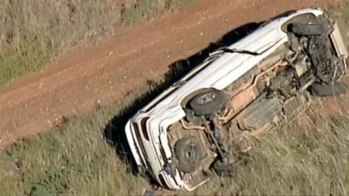 It's believed the vehicle jack-knifed while trying to tow a trailer. (9NEWS)