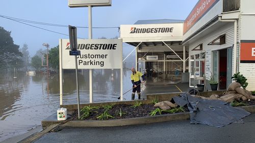 Gympie businesses begin cleaning up after latest flood event.