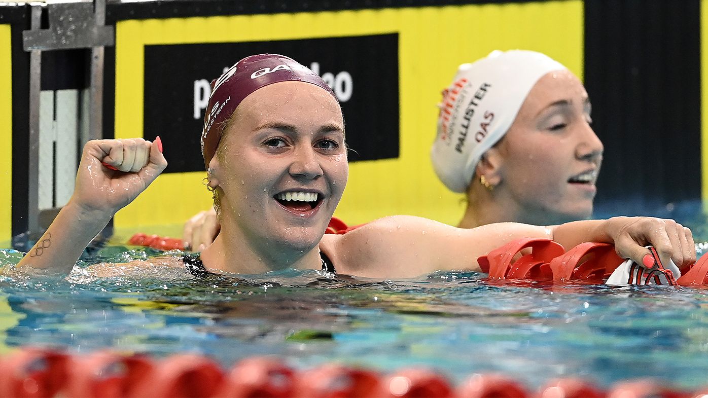 Ariarne Titmus steals world record off great US rival Katie Ledecky in blistering Adelaide swim