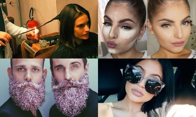 2015
really pushed the envelope when it came to experimental beauty. From DIY
lip plumping to underarm microwaving, we
look back at the 10 most daring trends to emerge  this year.&nbsp;