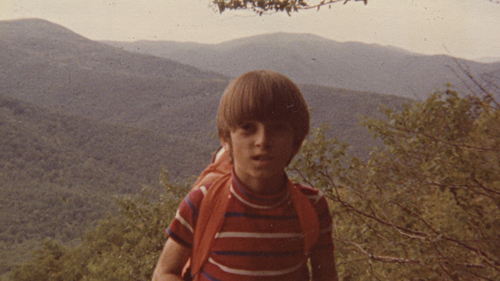 A young Chris McCandless is pictured on his favourite hike "Old Rag Mountain" in the Shenendoah Mountains of Virginia. 