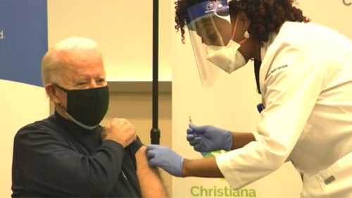 President-elect Joe Biden received his first dose of the coronavirus vaccine on live television as part of a growing effort to convince the American public the inoculations are safe.
