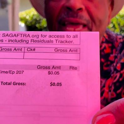 William Stanford Davis shows residual cheque amid SAG AFTRA strike