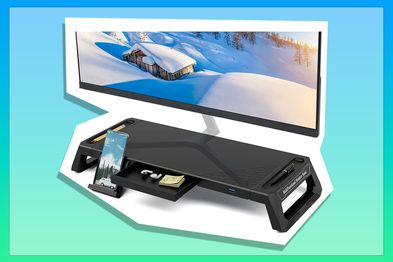9PR Monitor Stand for Desk with USB 3.0 Hub