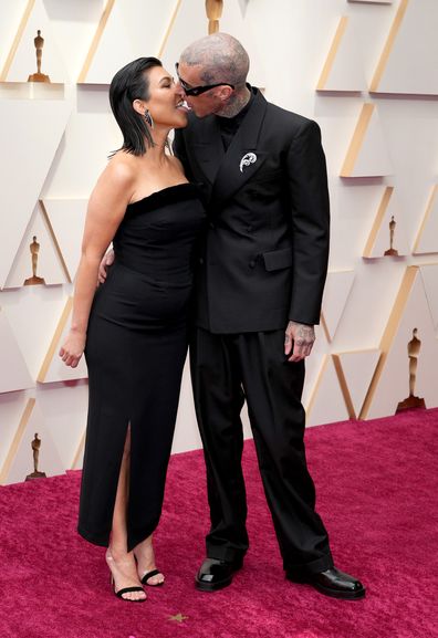 Kourtney Kardashian and Travis Barker at the Oscars 2022