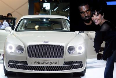 Kanye bombarded Kim's mum Kris to get her approval, with gifts like "vintage bottles of wine, bouquets of flowers, jewellery" and a Bentley with a "Swarovski Crystal gear knob!"