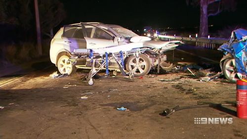 The collision on the Thiele Highway near Roseworthy occurred because Falkiner was fatigued after having taken methamphetamines the day before. Picture: 9NEWS.