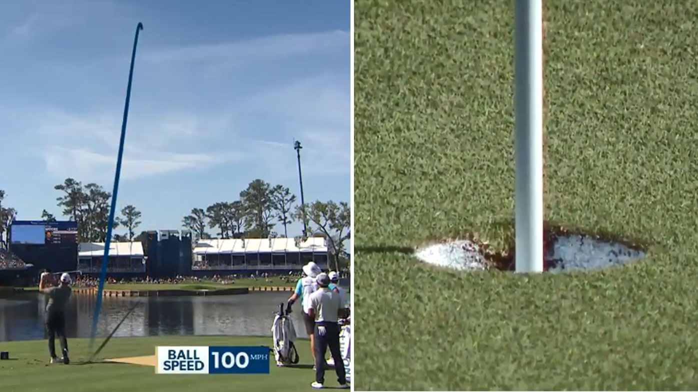 Ryan Moore's slam dunk hole in one
