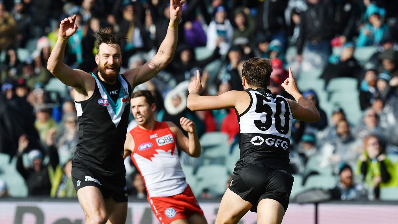 Port Adelaide down the Swans at Adelaide Oval