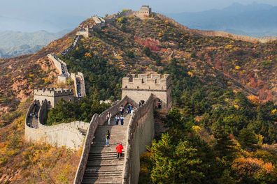 Great Wall of China in Jinshanling near Beijing, China. UNESCO World Heritage Site.