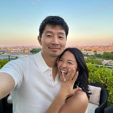 Simu Liu and Allison Hsu engagement 