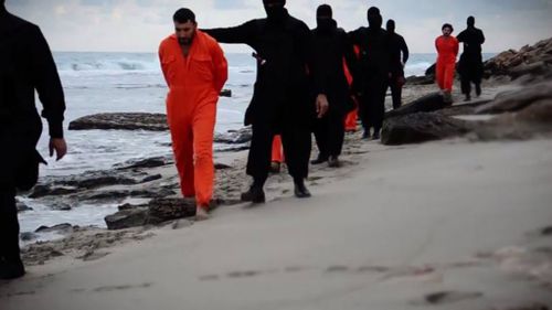 ISIL releases new video depicting the execution of 21 Egyptian Coptic Christians in Libya