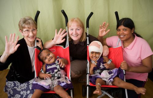 A number of the surgical team that will separate Nima and Dawa successfully separated conjoined twins Trishna and Krishna in 2009.  