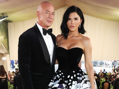 Jeff Bezos and Lauren Sanchez attend The 2024 Met Gala Celebrating "Sleeping Beauties: Reawakening Fashion" at The Metropolitan Museum of Art on May 06, 2024 in New York City.  