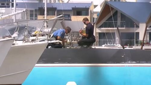 Skipper Rob Thomas and sailor Paul Owen were killed when their vessel capsized on Friday night. (9NEWS)