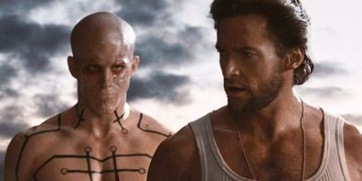 Ryan Reynolds as Deadpool and Hugh Jackman as Wolverine in X-Men Origins: Wolverine.