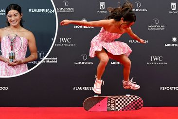 Australian prodigy Arisa Trew at the 2024 Laureus World Sports Awards in Madrid.