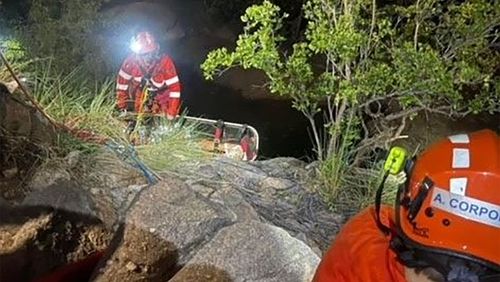 A 20-year-old man is recovering in Katherine Hospital after falling almost 50 metres while hiking in Kakadu yesterday.