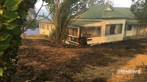 The CFA team from Pyramid Hill  managed to save a house in Swifts Creek.