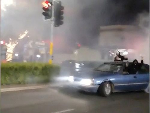 A gang of masked hoons who filmed themselves doing donuts through a New South Wales town could soon get a visit from police.The videos have caught the attention of highway patrol officers who believe they know who was behind the wheel in Orange.