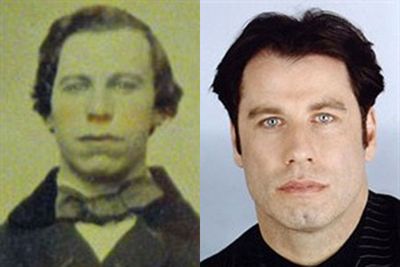 This pic of John Travolta, apparently from 1860, was posted on eBay for $500,000. The seller wrote: 'For those of you who don't know…scientologists believe in reincarnation. This can only mean two things; John Travolta has lived, died, and was born again. Or he's a time traveller.'<br/><br/>