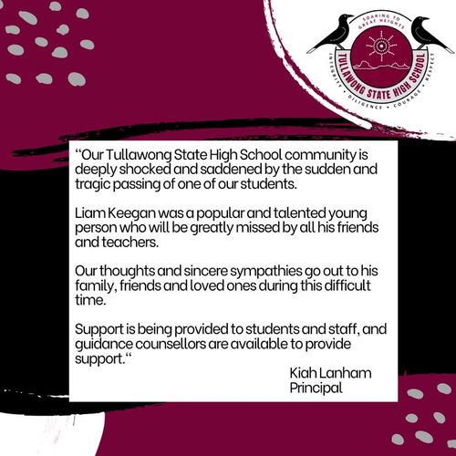 A statement from the Tullawong State High School