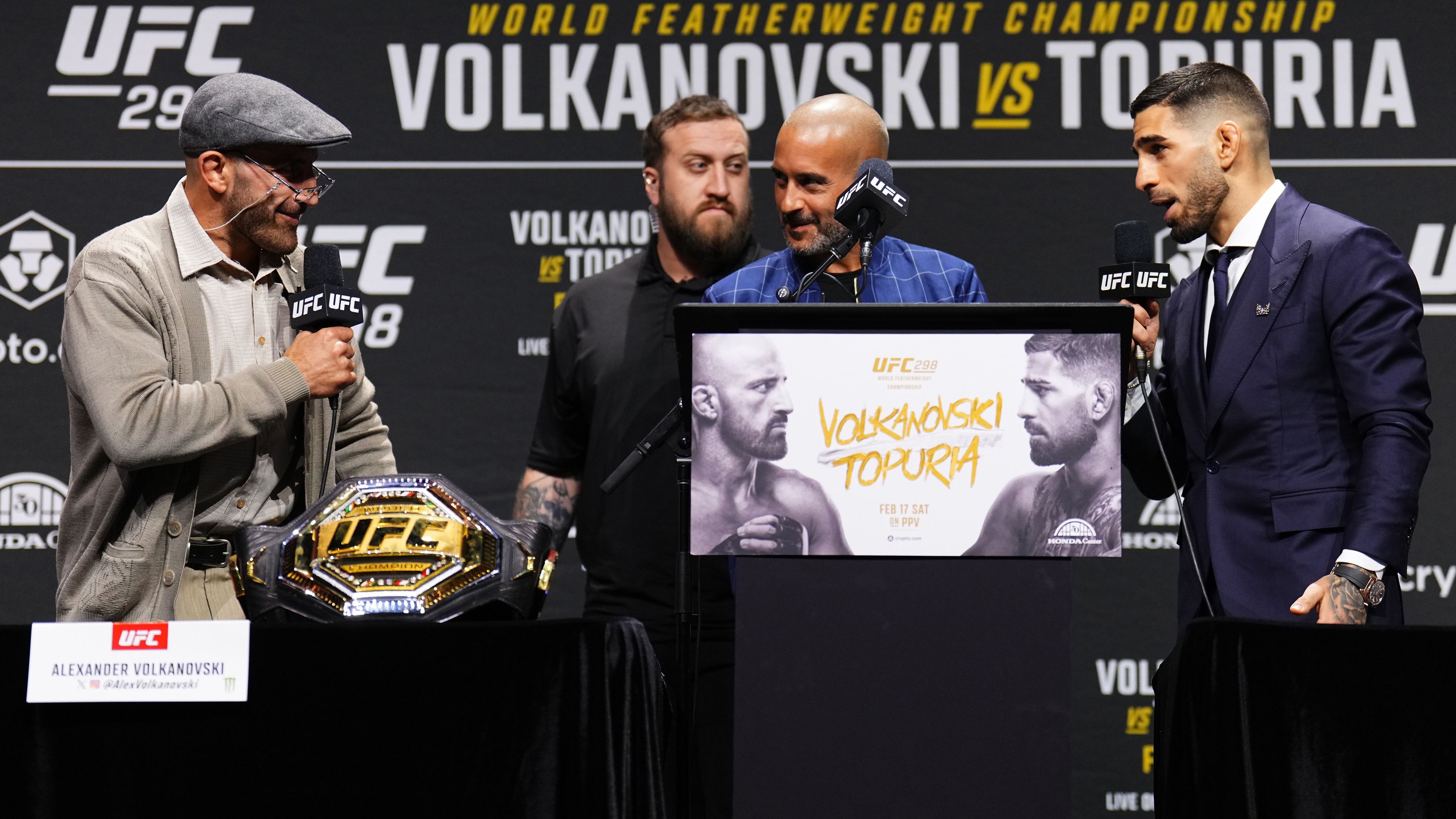 'Gonna make this look easy': Volkanovski clashes with UFC 298 rival in wild press conference