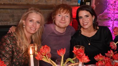 LONDON, ENGLAND - NOVEMBER 29: (L to R) Sofia Blunt, Ed Sheeran and Princess Eugenie of York attend The Anti Slavery Collective&#x27;s inaugural Winter Gala at Battersea Arts Centre on November 29, 2023 in London, England. (Photo by Dave Benett/Getty Images for The Anti Slavery Collective)