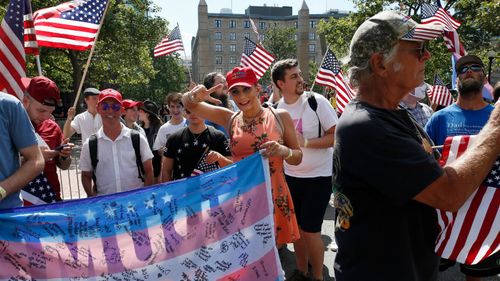 A "Straight Pride" parade has taken place in Boston.