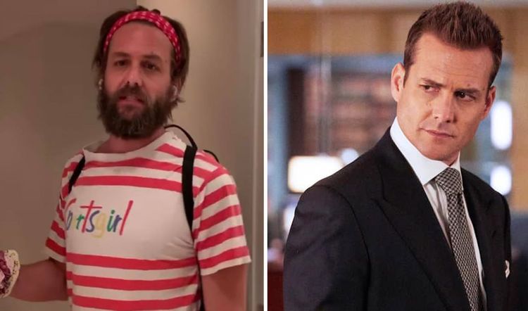 Suits Star Gabriel Macht Wears Aussie Wife Jacinda Barrett S Sportsgirl Top In Parody Video 9celebrity