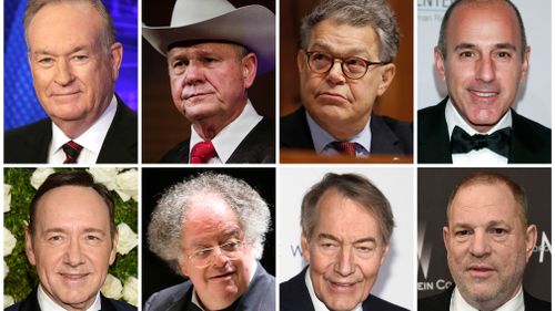 A wave of sexual misconduct allegations this year has toppled Hollywood power brokers, politicians, media icons and many others. (AAP)